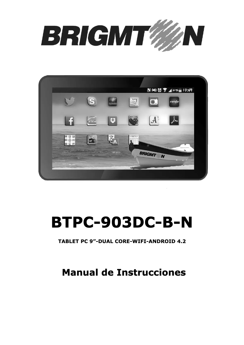 Página 1 del manual Manual de usuario Brigmton BTPC-903DC-B