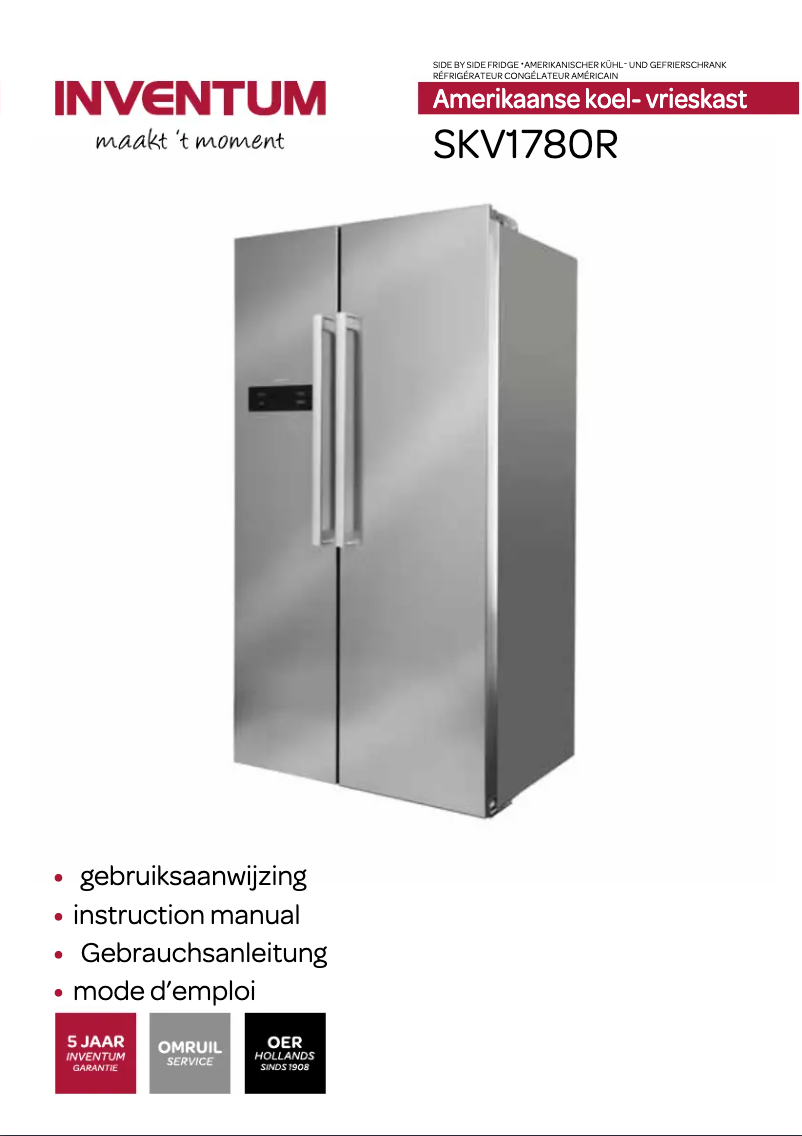 Página 1 del manual Manual de usuario Inventum SKV1780R