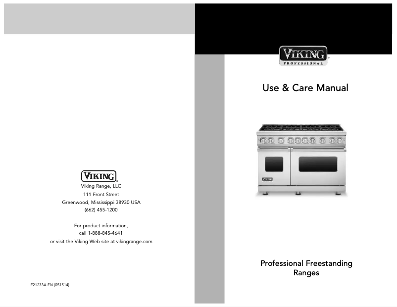 Página 1 del manual Manual de uso y mantenimiento Viking VDR7486GGG