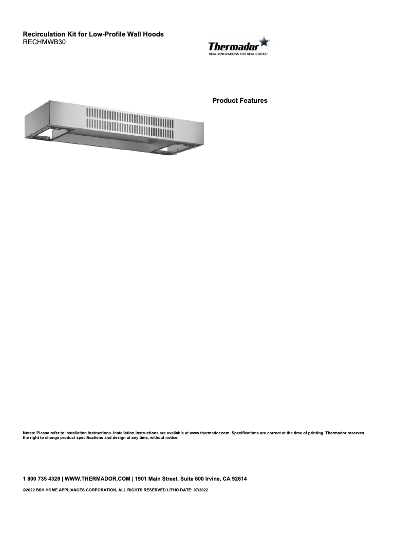 Imagen de la primera página del manual del dispositivo RECHMWB30