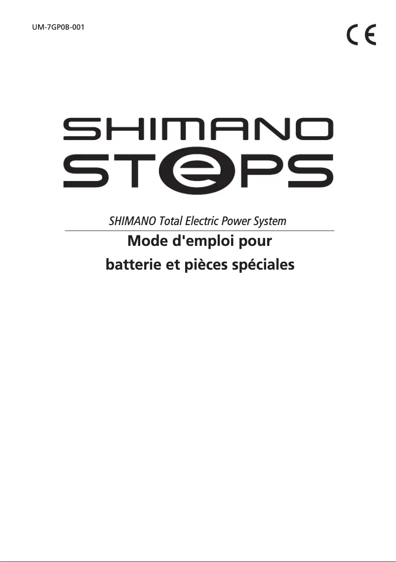 Página nº 1 - Manual de usuario Shimano EC-E8004-7