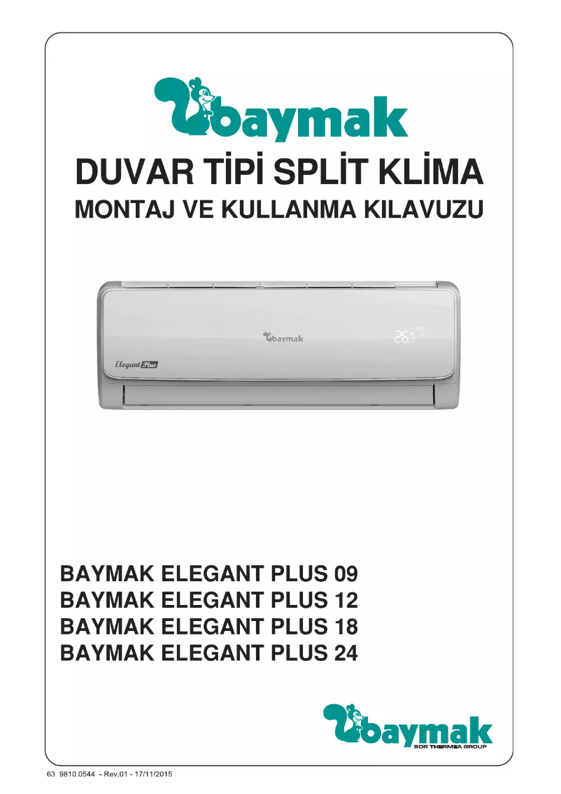 Página 1 del manual Manual de usuario Baymak Elegant Plus 12 R32