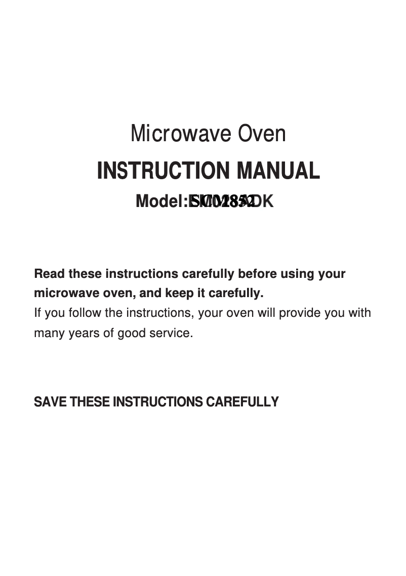 Imagen de la primera página del manual del dispositivo SCM852