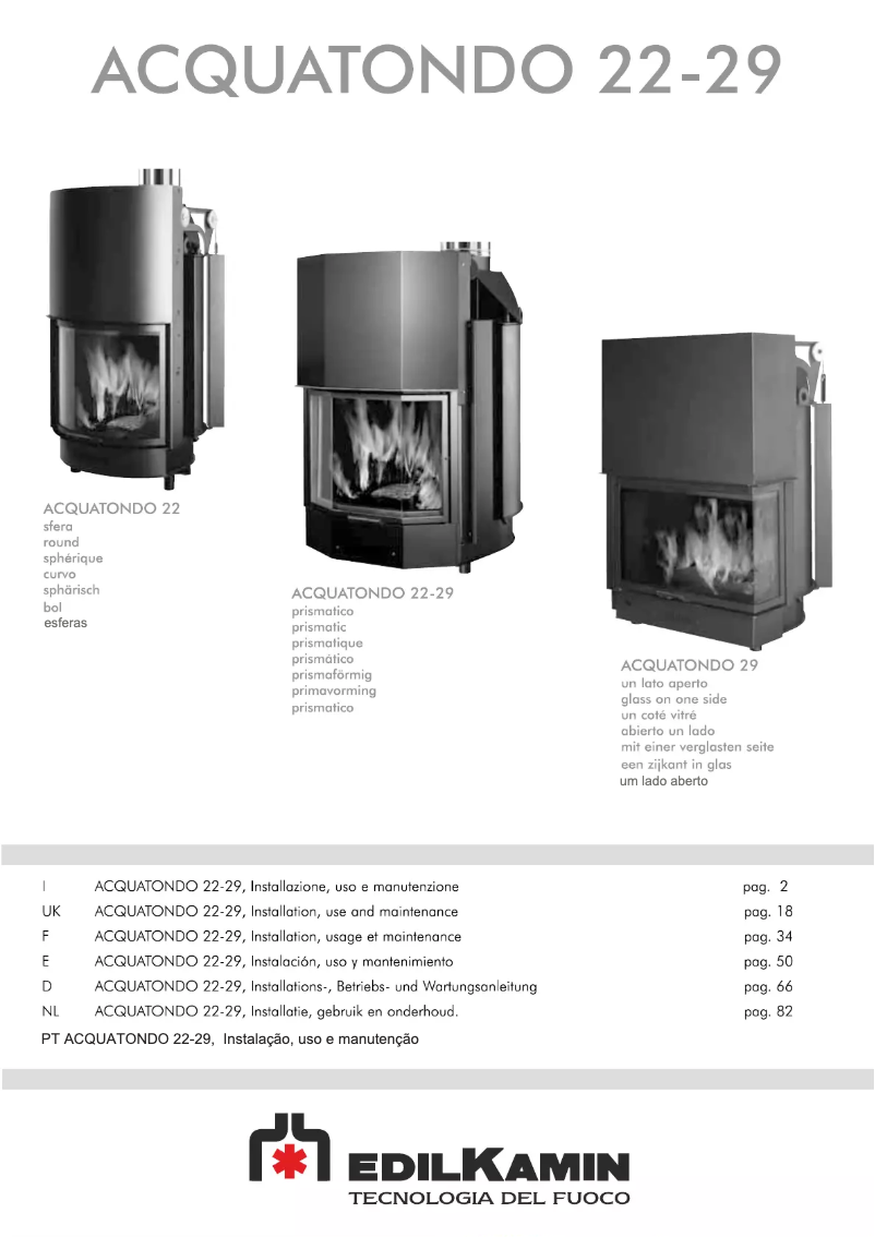 Imagen de la primera página del manual del dispositivo ACQUATONDO