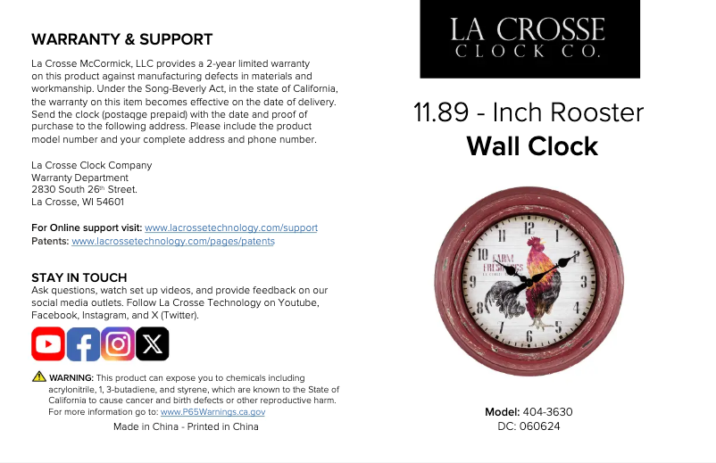 Imagen de la primera página del manual del dispositivo 404-3630