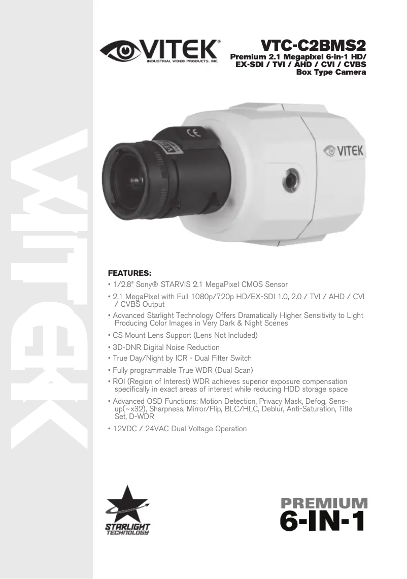 Imagen de la primera página del manual del dispositivo VTC-C2BMS2