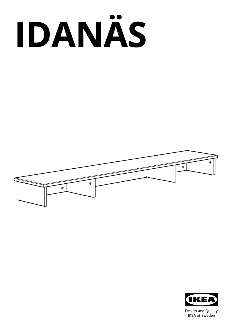 Imagen de la primera página del manual del dispositivo IDANÄS 705.141.62