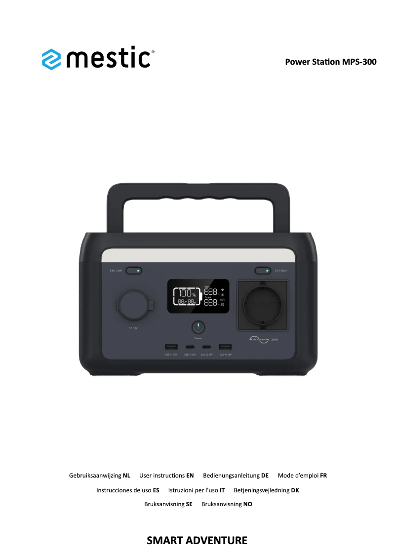 Imagen de la primera página del manual del dispositivo MPS-300