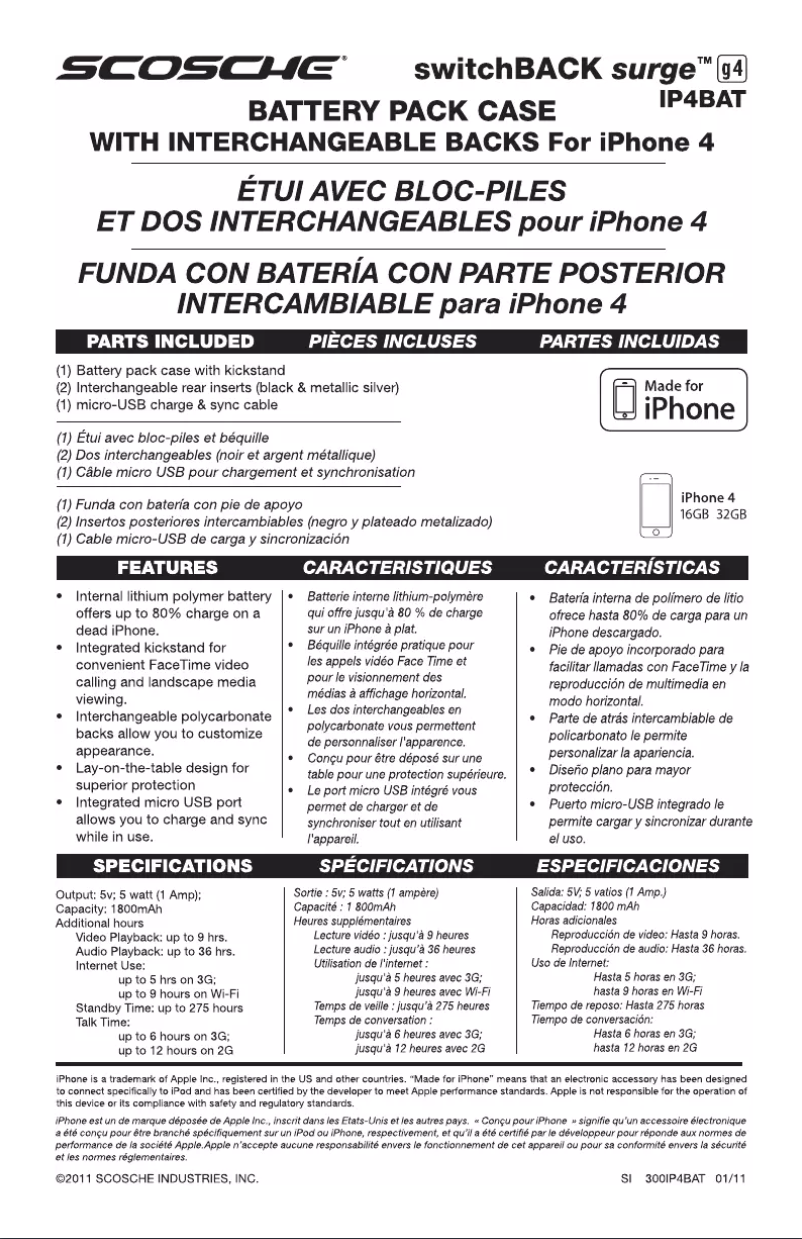 Imagen de la primera página del manual del dispositivo switchBACK surge g4