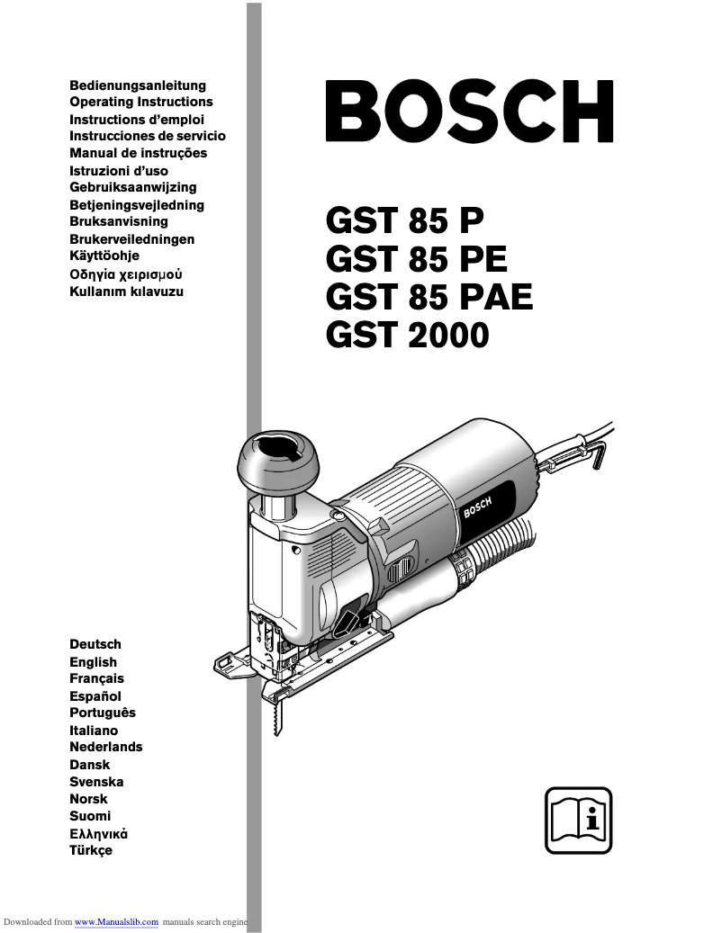 Imagen de la primera página del manual del dispositivo GST 85 PE