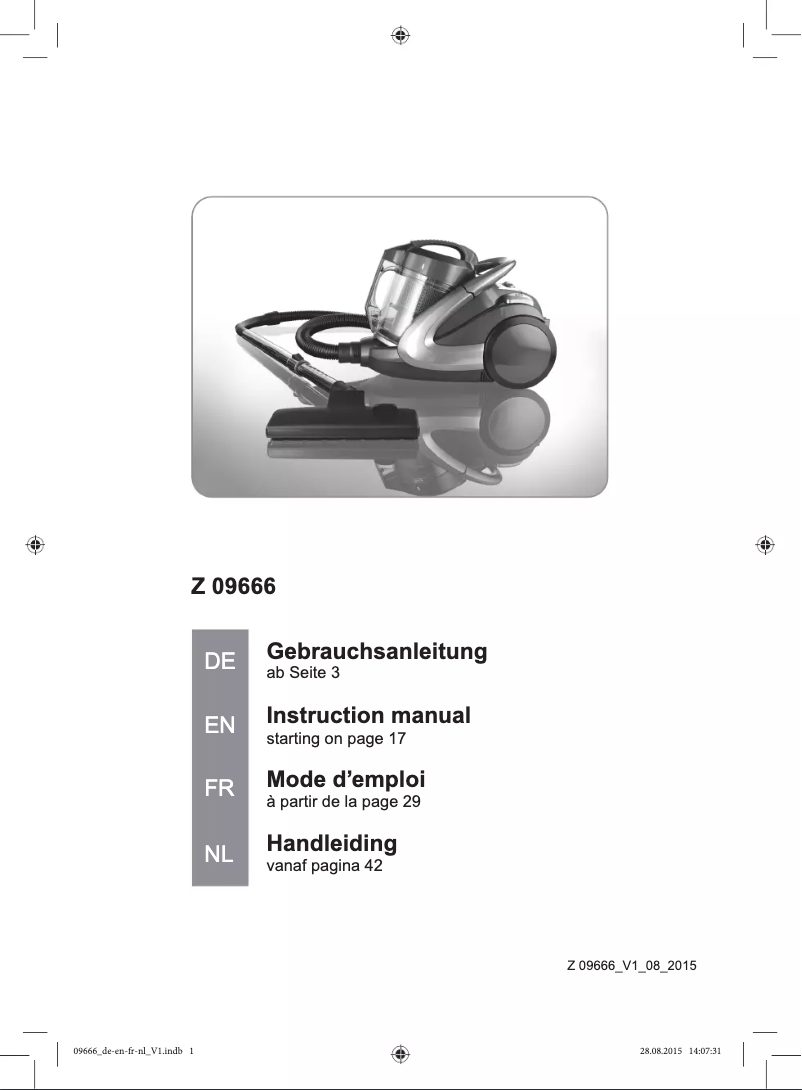 Imagen de la primera página del manual del dispositivo Z 09666