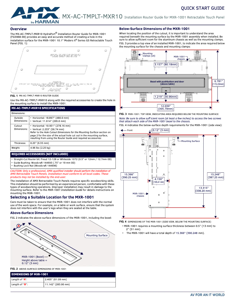 Imagen de la primera página del manual del dispositivo MX-AC-TMPLT-MXR10