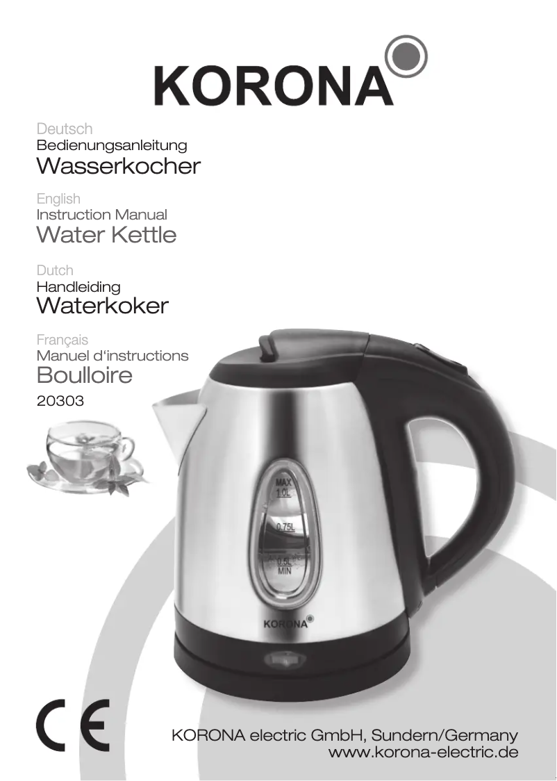 Imagen de la primera página del manual del dispositivo 20303