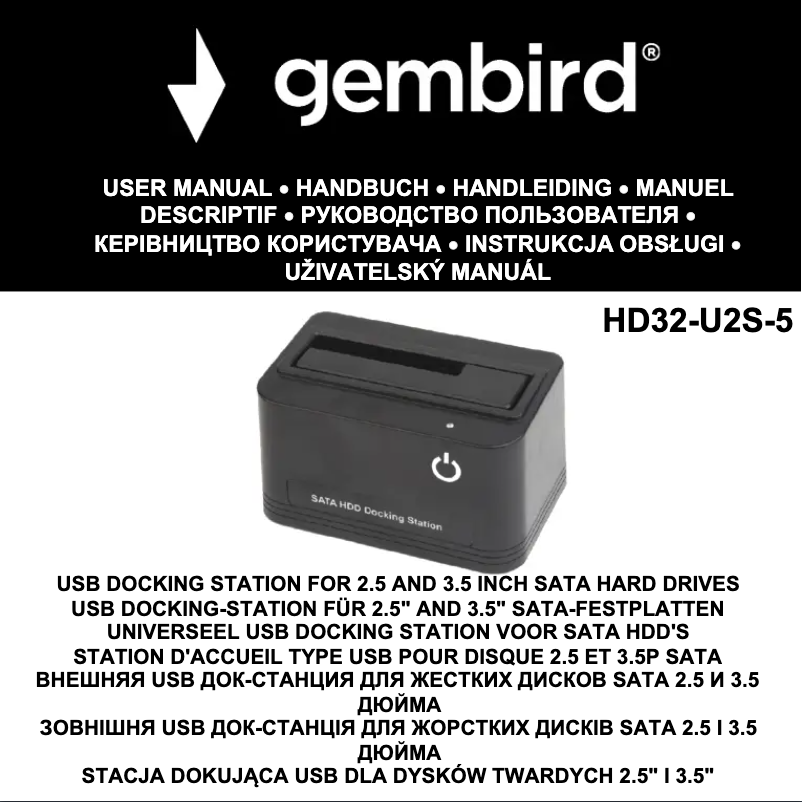 Página 1 del manual Manual de usuario Gembird HD32-U2S-5
