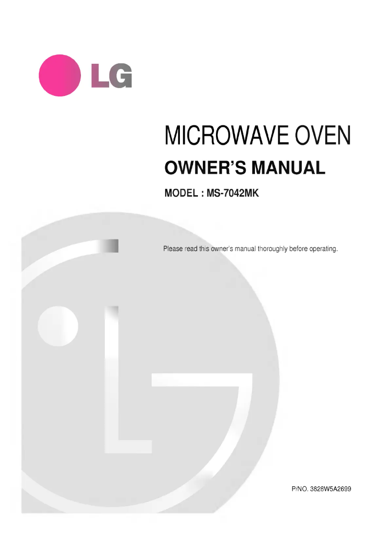 Página 1 del manual Manual de usuario LG MS-7042MK