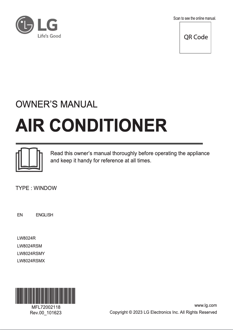 Página 1 del manual Manual de usuario LG LW8024RSMY