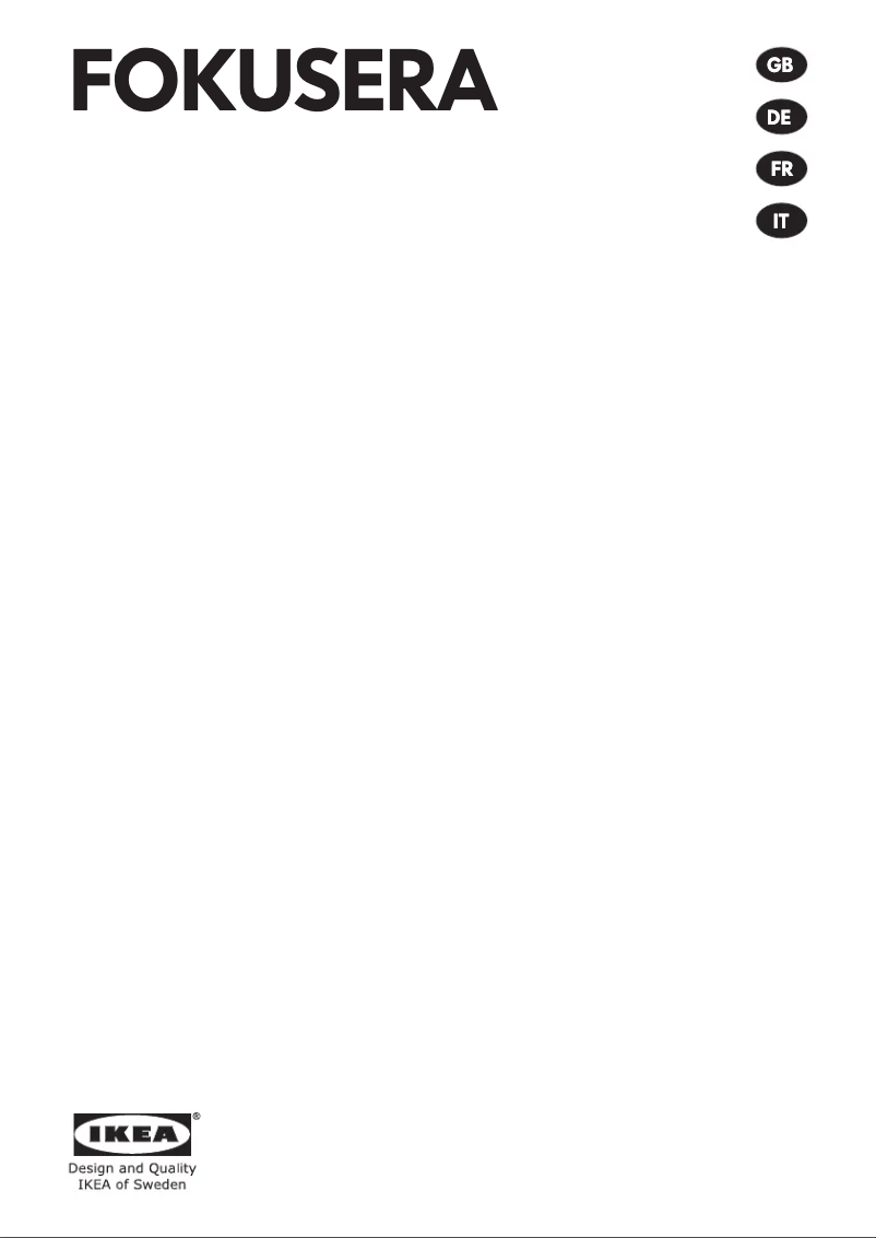 Página 1 del manual Manual de usuario Ikea FOKUSERA 805.269.99