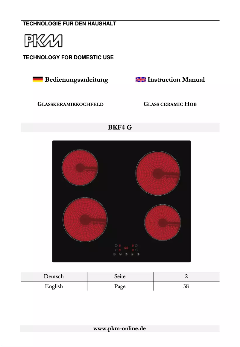 Página nº 1 - Manual de usuario PKM BKF4 G