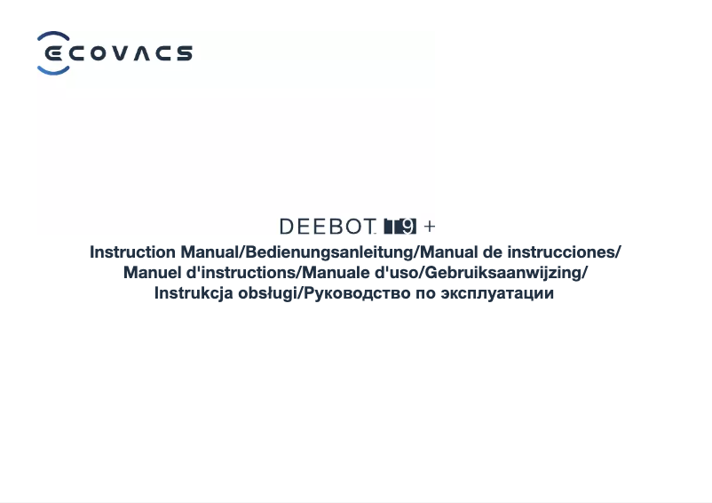 Página 1 del manual Manual de usuario ECOVACS Deebot T9+