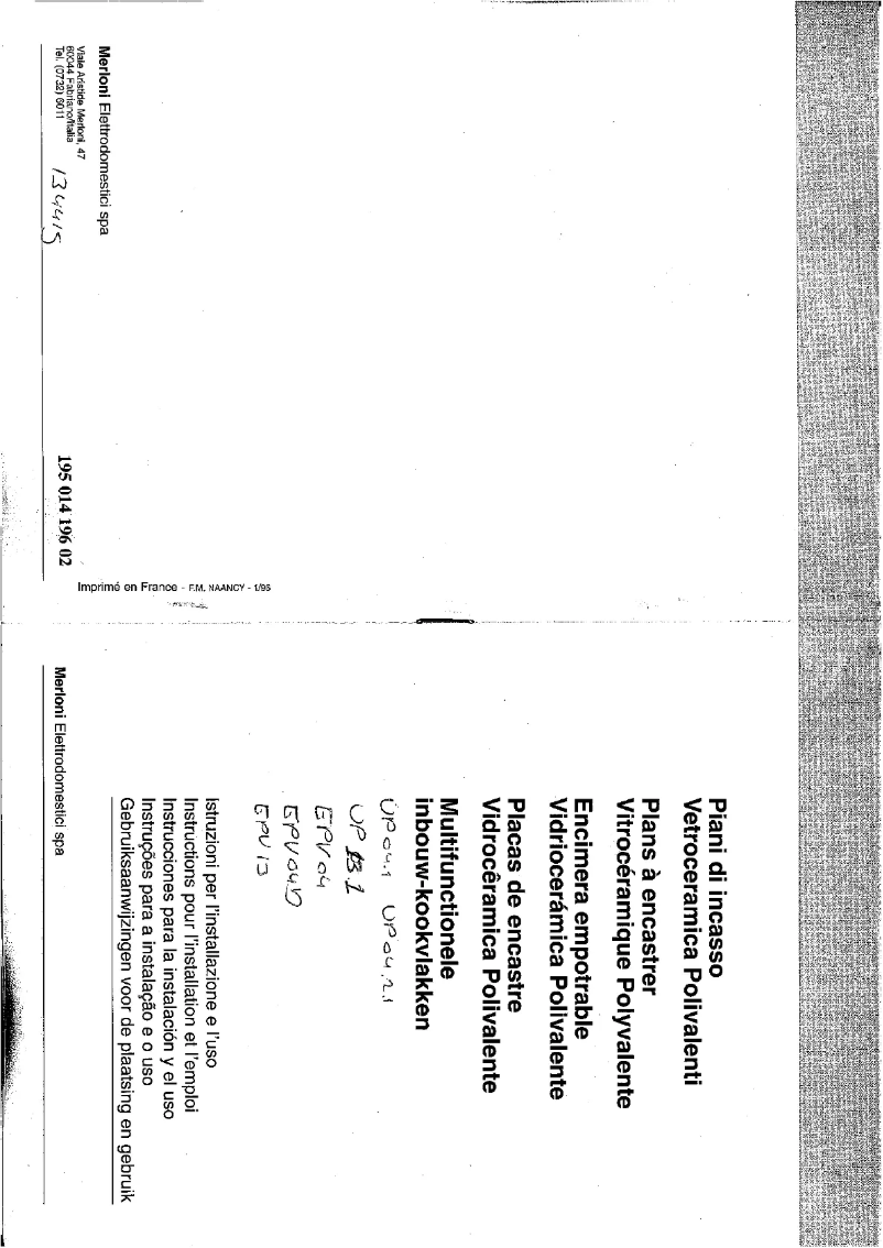 Imagen de la primera página del manual del dispositivo VP 13.1