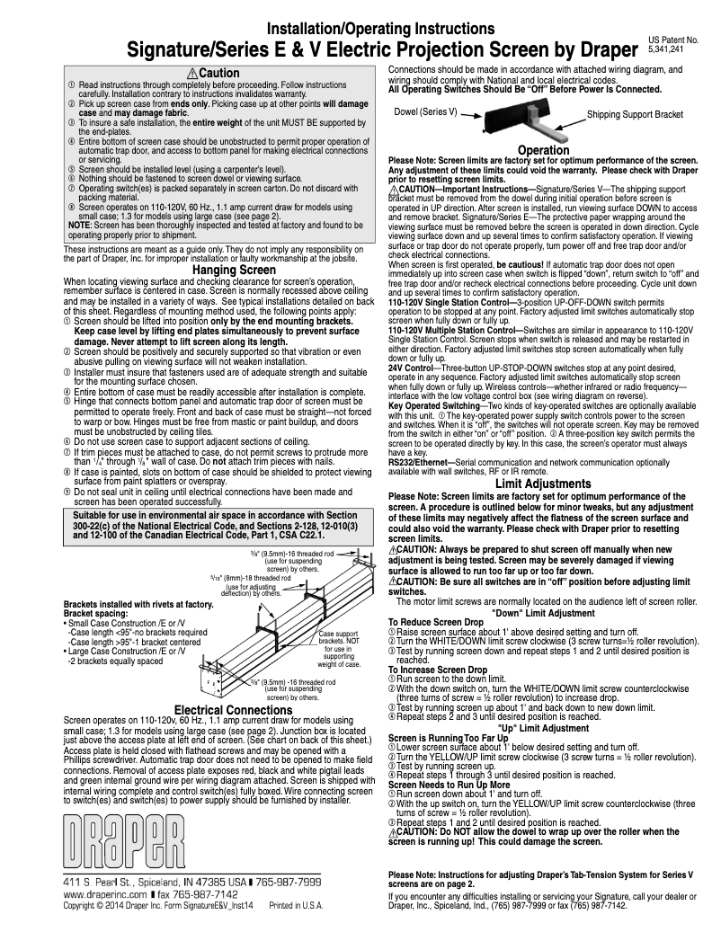 Imagen de la primera página del manual del dispositivo Signature E