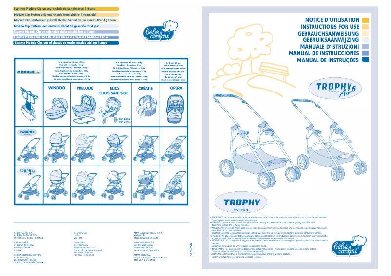 Página 1 del manual Manual de usuario Bebe Confort Trophy Avenue Air 6