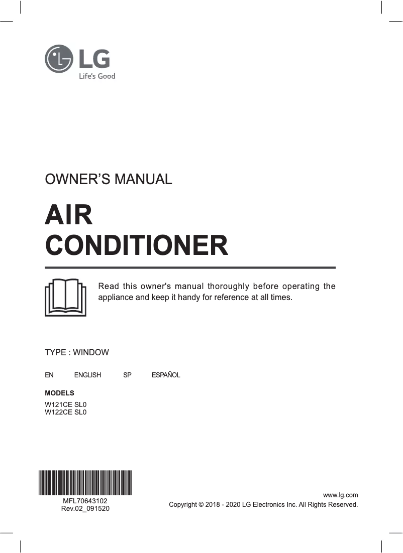 Imagen de la primera página del manual del dispositivo W122CE