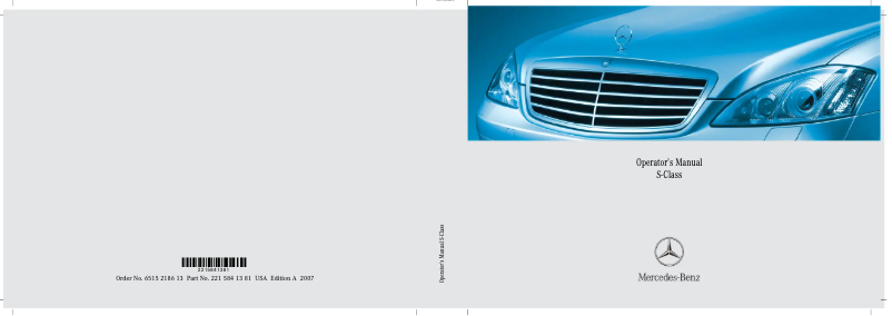 Página 1 del manual Manual de usuario Mercedes-Benz S-Class (2007)