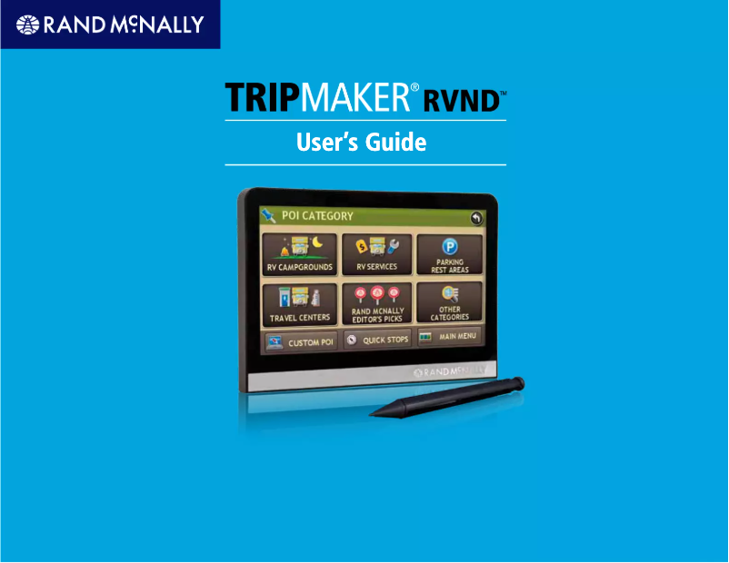 Página nº 1 - Manual de usuario Rand McNally TripMaker RVND
