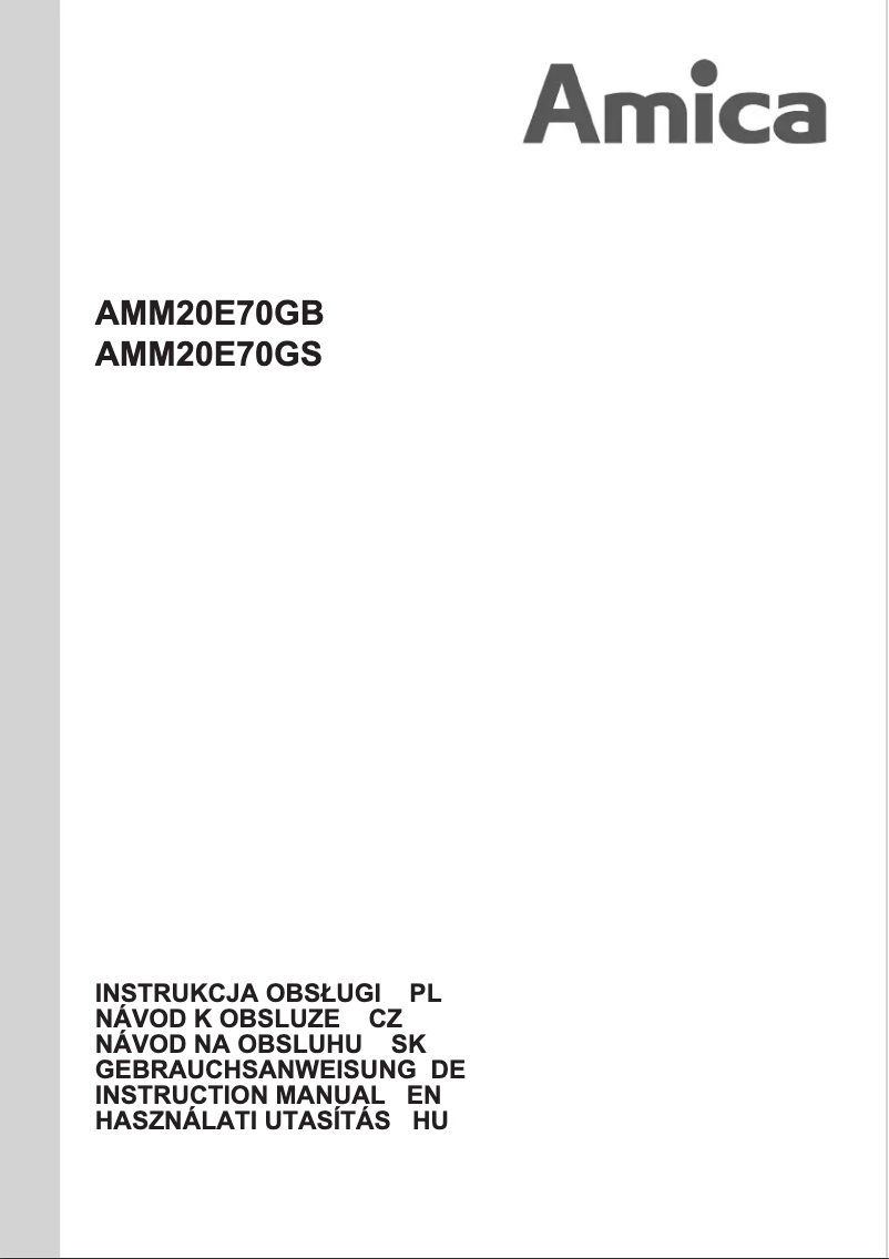 Imagen de la primera página del manual del dispositivo AMM20E70GB