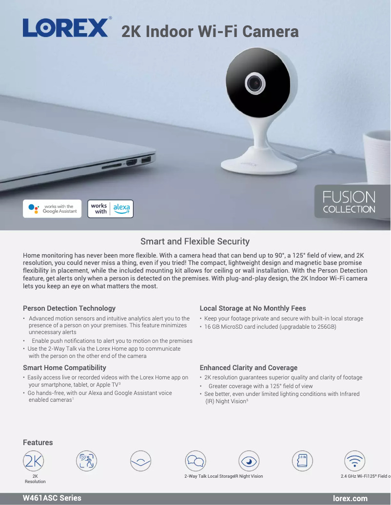 Página nº 1 - Ficha técnica Lorex W461ASD-B