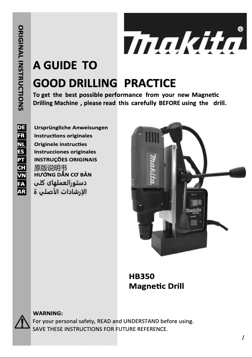 Página 1 del manual Manual de usuario Makita HB350