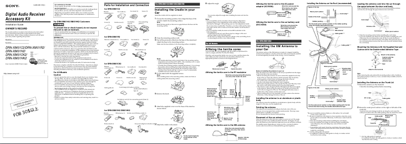Página 1 del manual Guía de instalación Sony DRN-XM01C2
