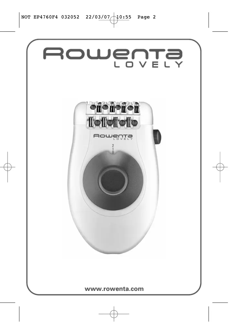 Página nº 1 - Manual de usuario Rowenta EP4760
