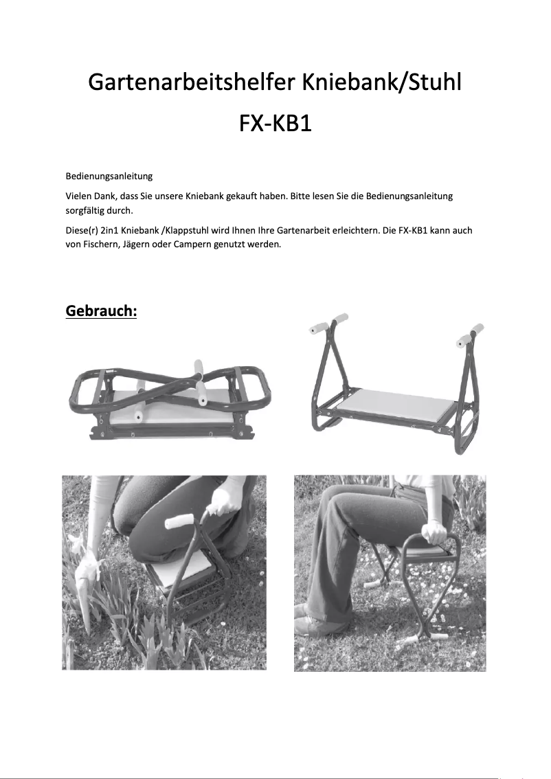 Imagen de la primera página del manual del dispositivo FX-KB1