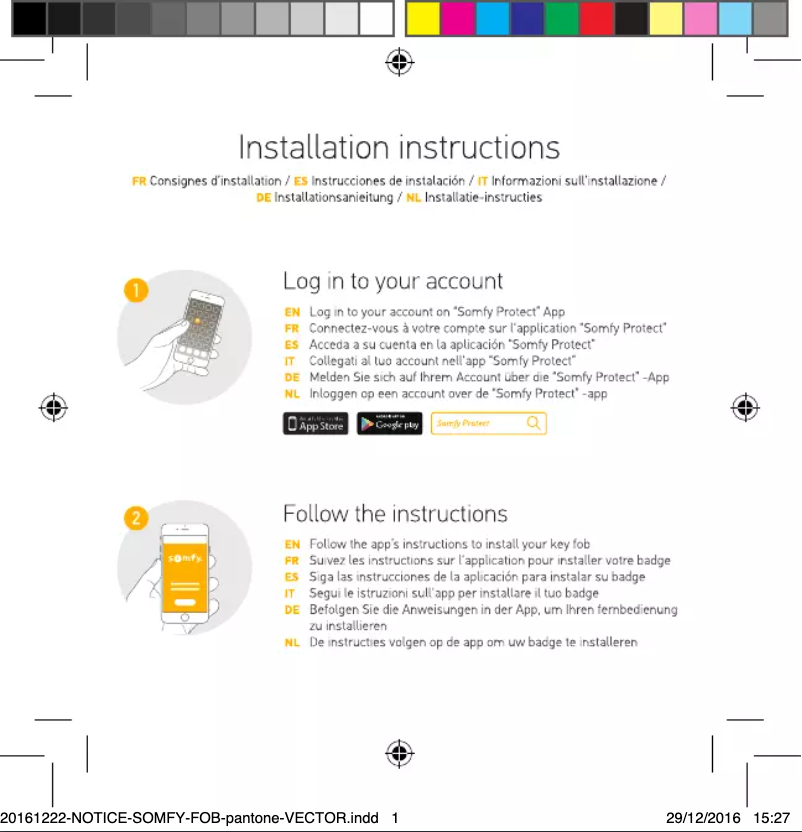 Página 1 del manual Manual de usuario Somfy 2401489