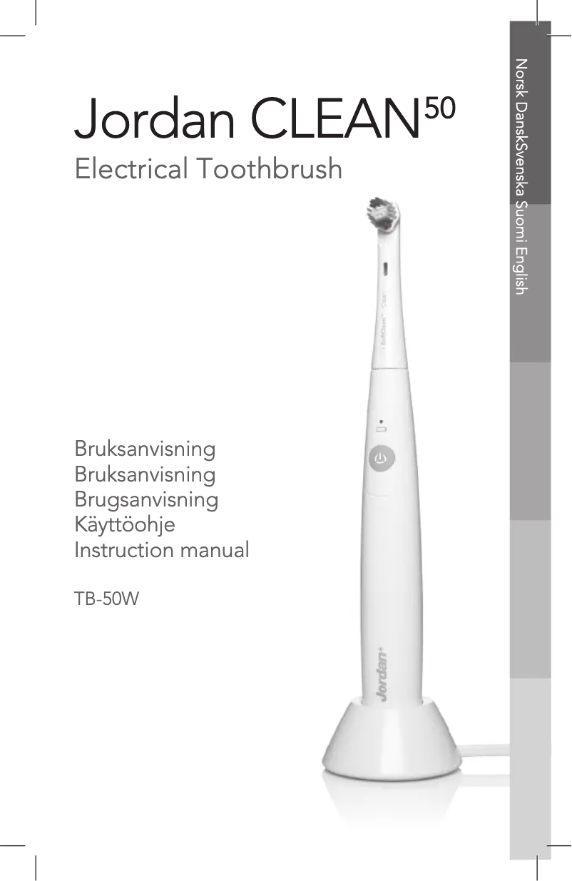 Imagen de la primera página del manual del dispositivo Jordon Clean 50 TB-50W