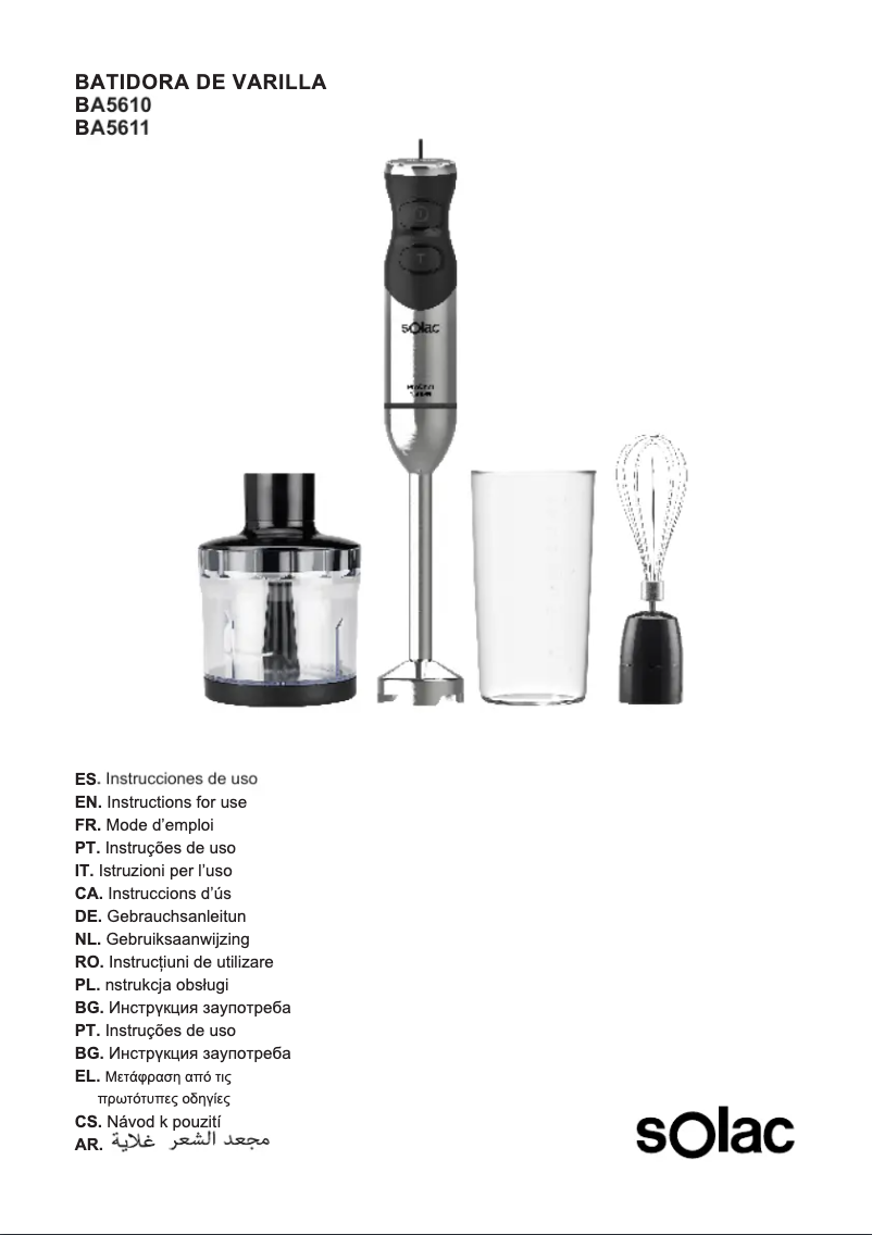 Imagen de la primera página del manual del dispositivo BA5610