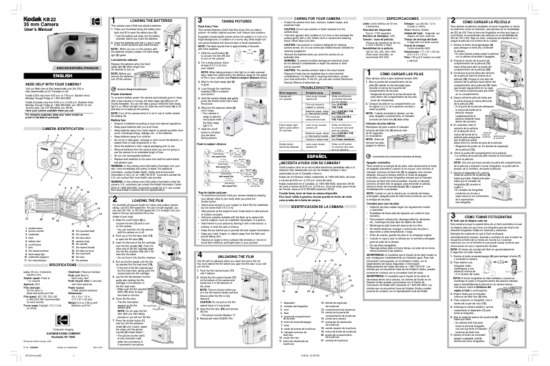 Imagen de la primera página del manual del dispositivo KB22