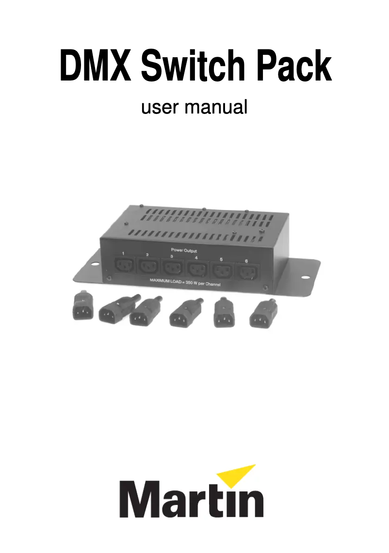 Página 1 del manual Manual de usuario Martin DMX Switch Pack