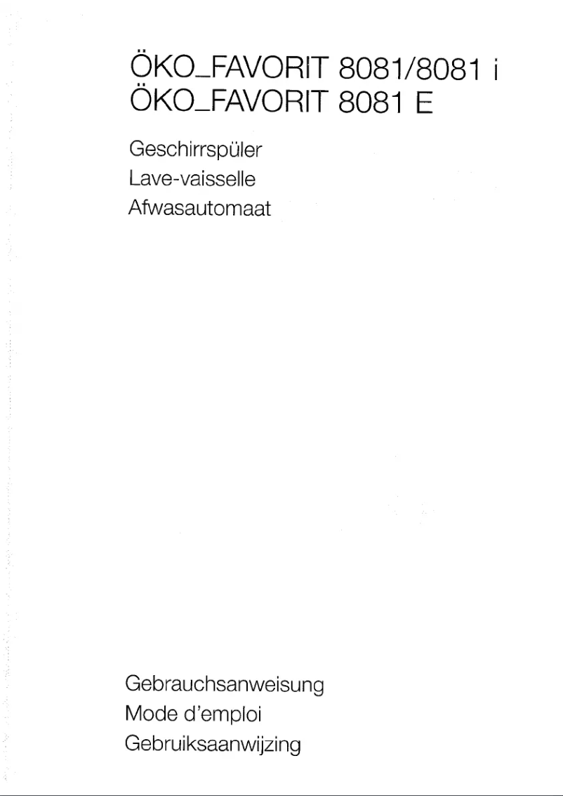 Imagen de la primera página del manual del dispositivo Favorit 8081