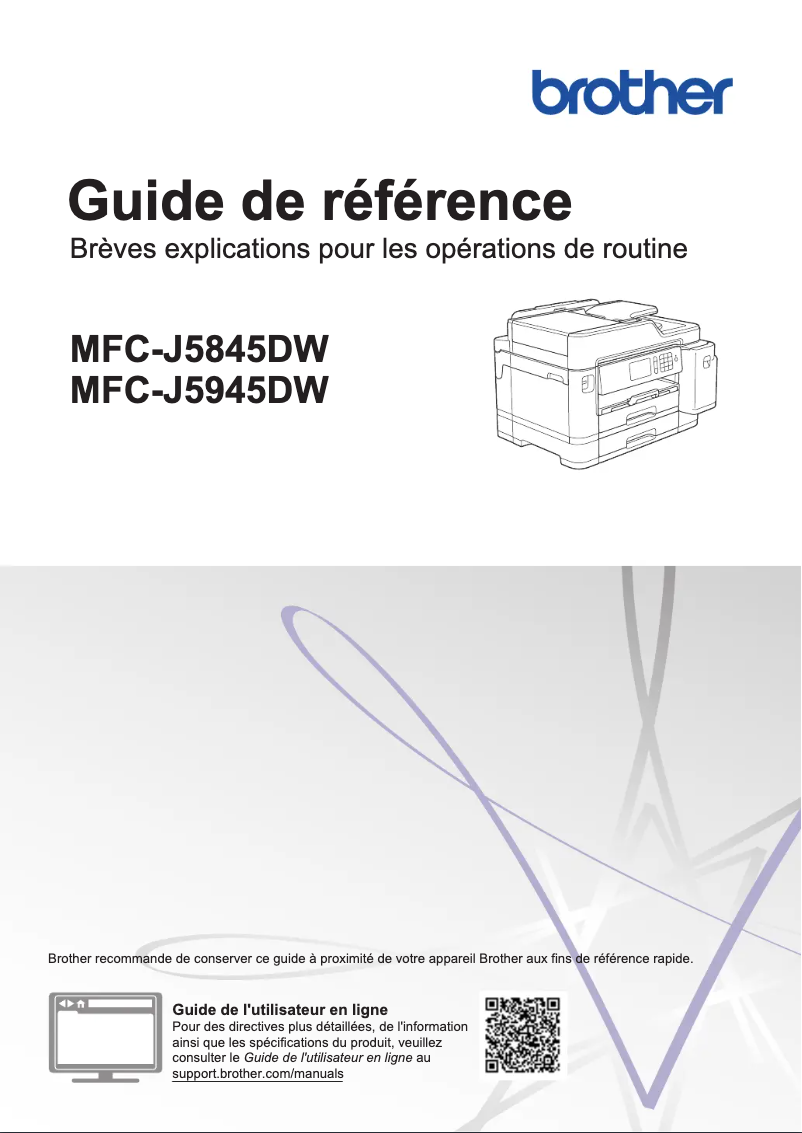 Imagen de la primera página del manual del dispositivo MFC-J5845DW
