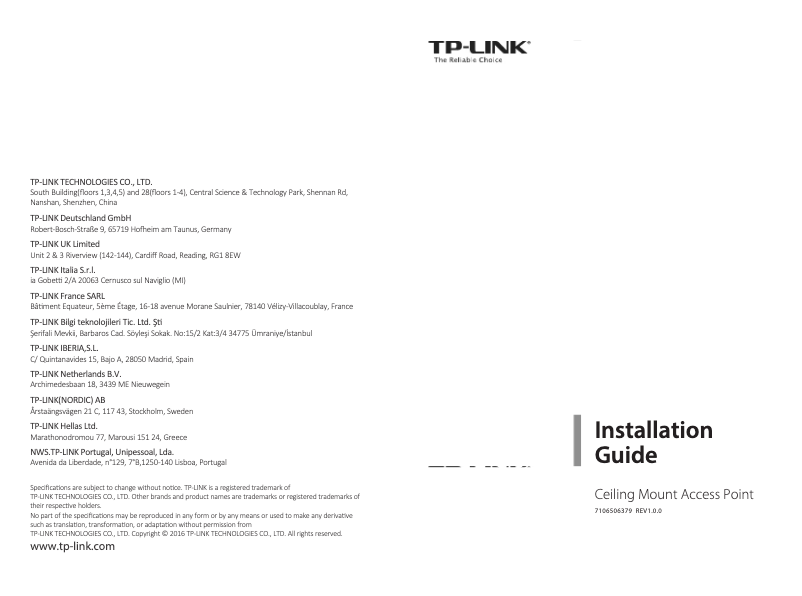 Página nº 1 - Manual de usuario TP-Link EAP320