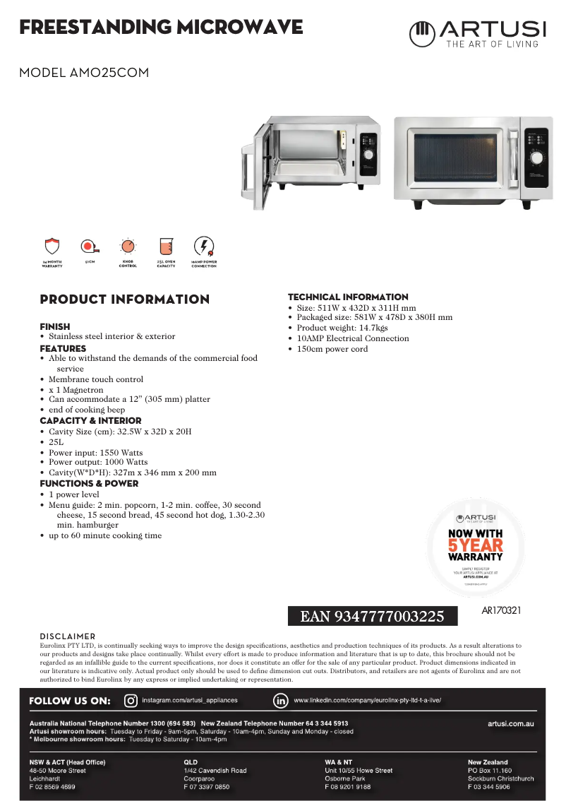 Imagen de la primera página del manual del dispositivo AMO25COM