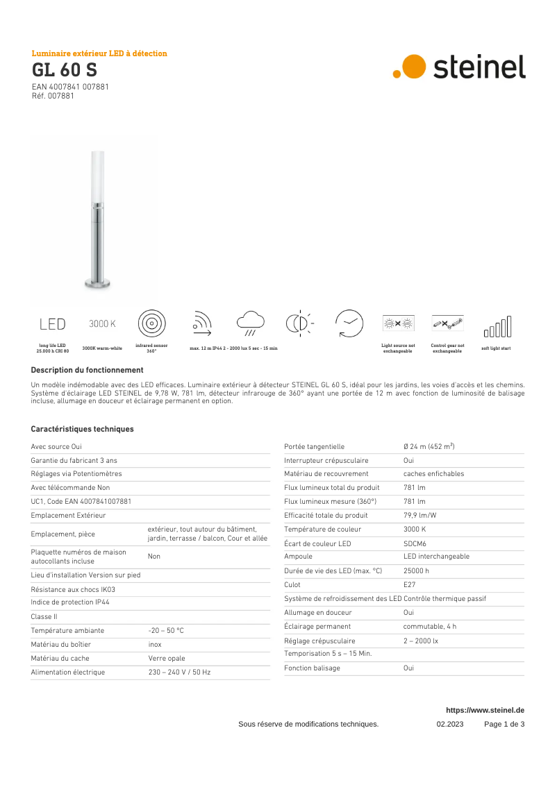 Imagen de la primera página del manual del dispositivo GL 60 S