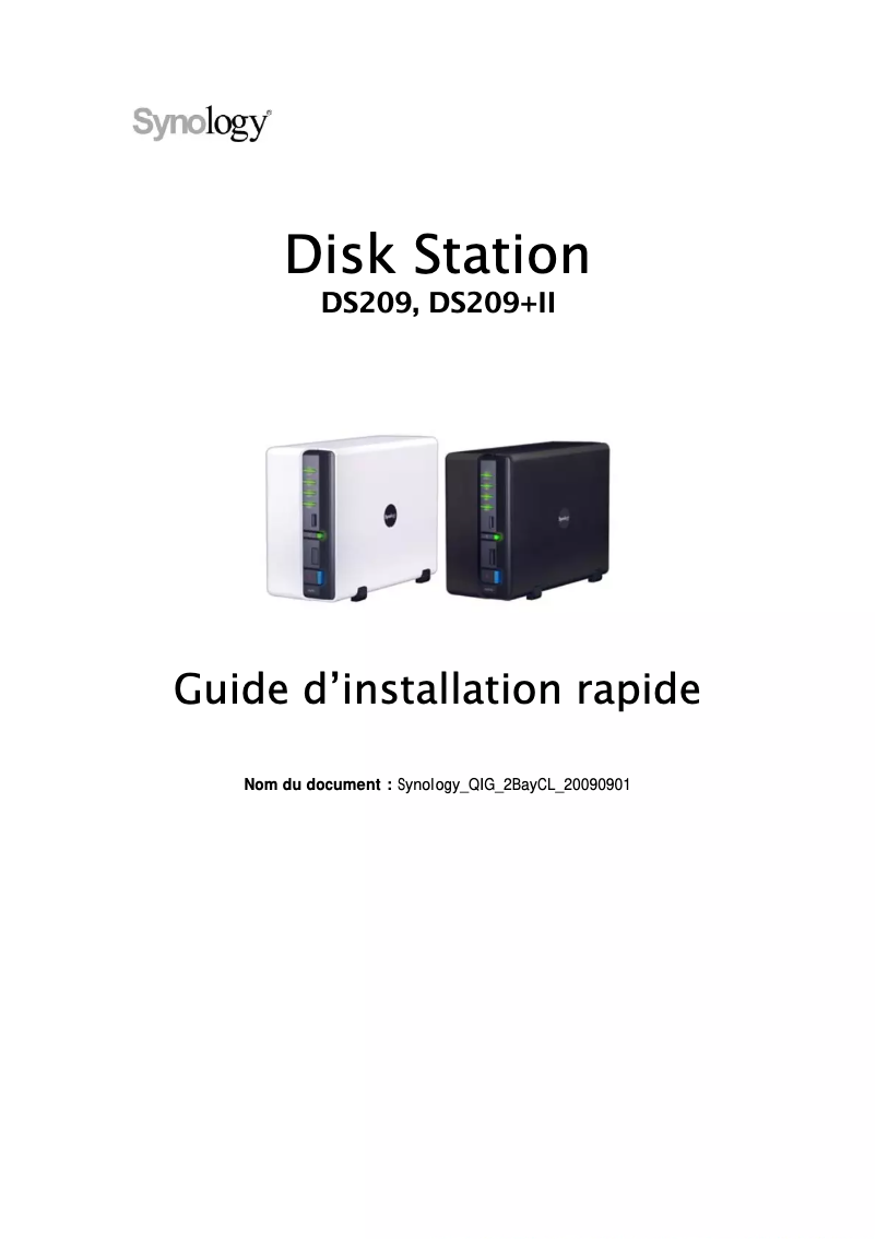 Página 1 del manual Manual de usuario Synology DiskStation DS209