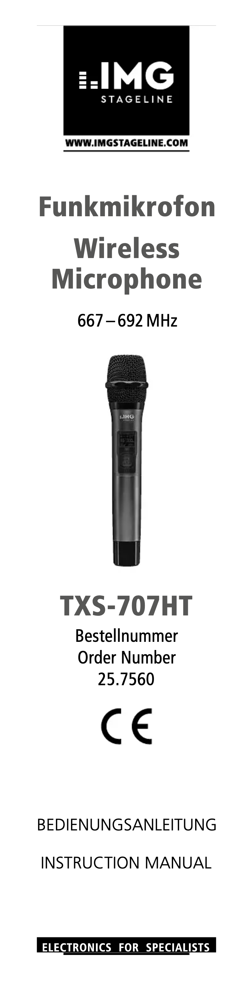 Página 1 del manual Manual de usuario IMG Stageline TXS-707HT