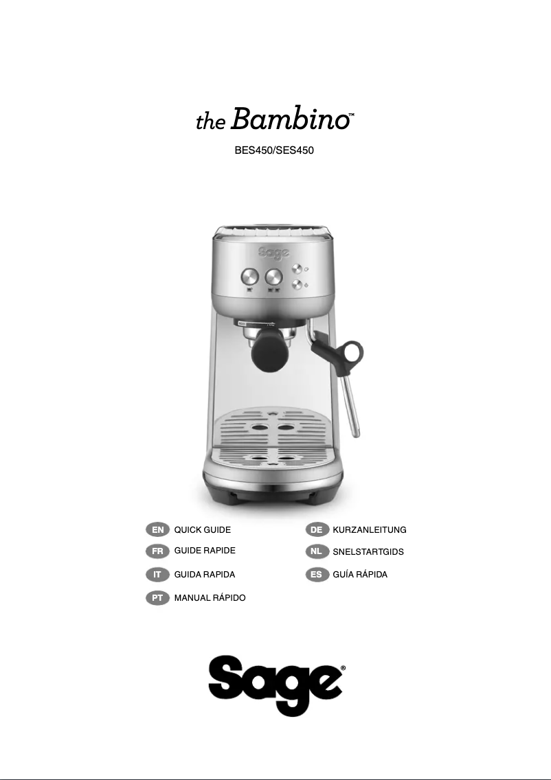 Página 1 del manual Manual de usuario Sage The Bambino BES450