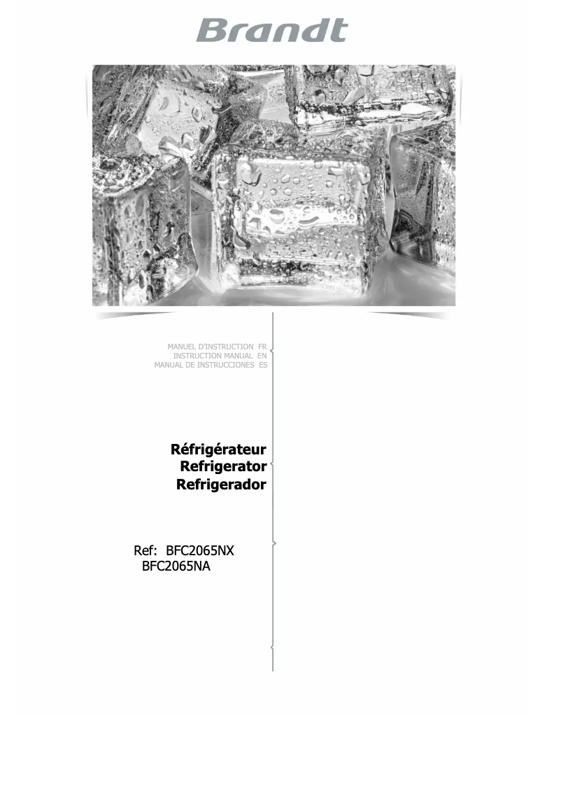 Imagen de la primera página del manual del dispositivo BFC2065NX