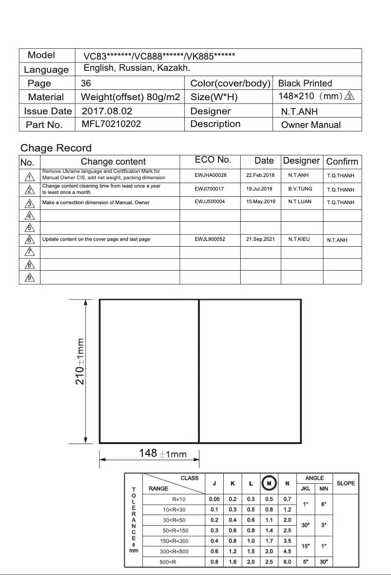 Imagen de la primera página del manual del dispositivo VC83209UHAV